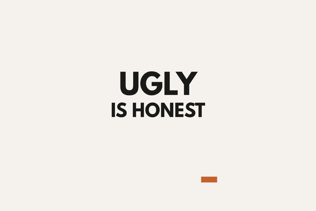 Ugly Is Honest bold typography poster — UglyPrints collection image